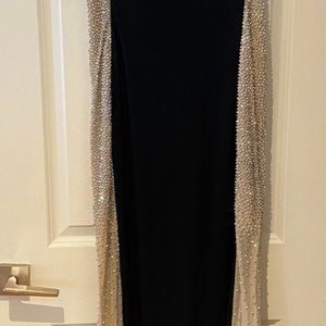 XSCAPE Caviar Bead Maxi Gown